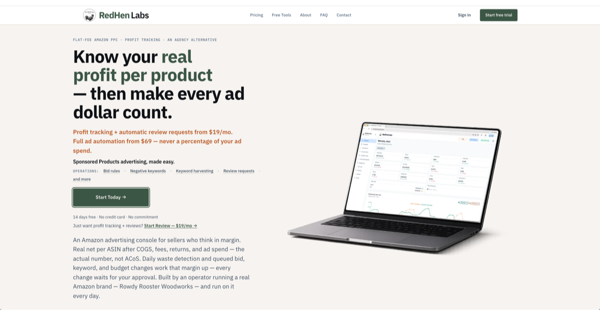RedHen Labs | Stop Losing Money on Amazon Ads preview 1
