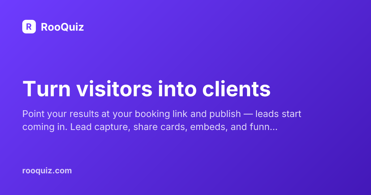 RooQuiz — Lead-Generating Quiz Funnels for Coaches preview 1