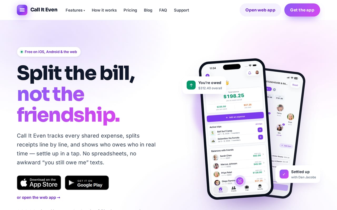 Call It Even: Split Expenses preview 1