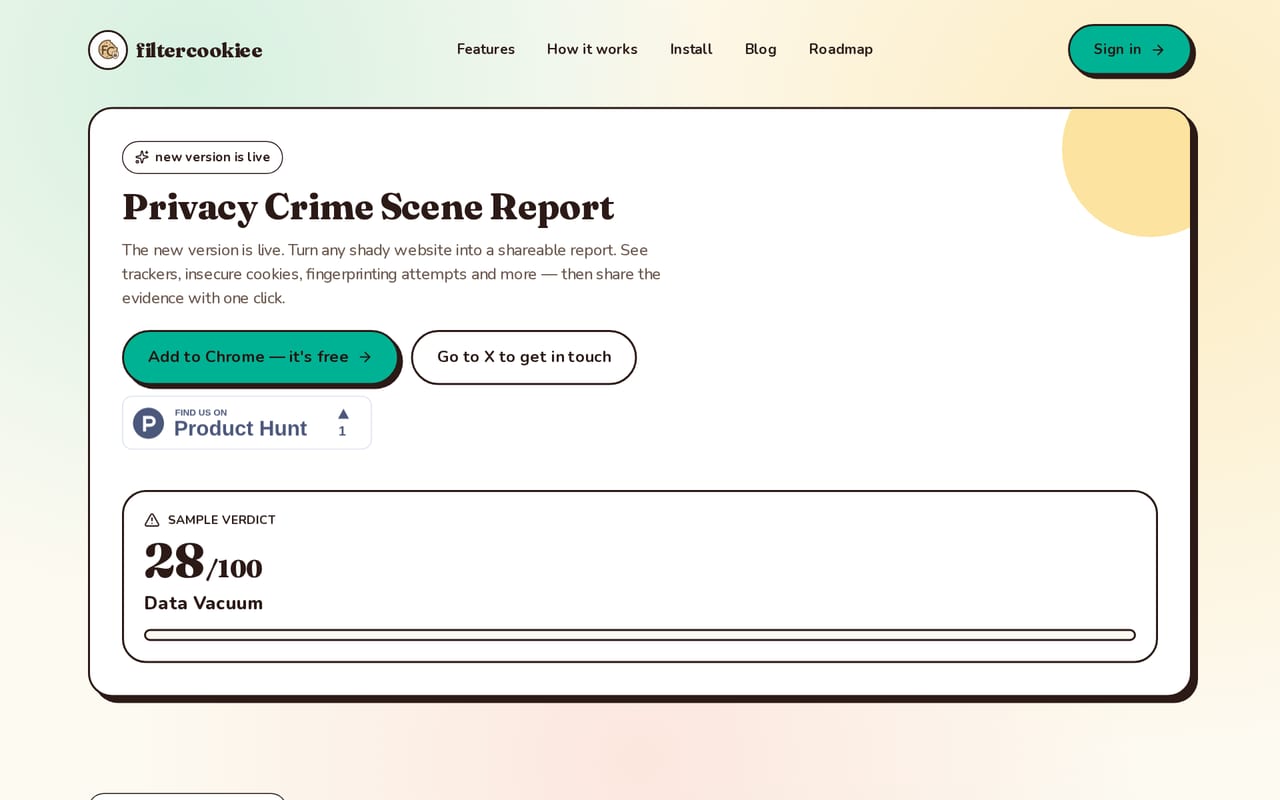 FilterCookiee preview 1