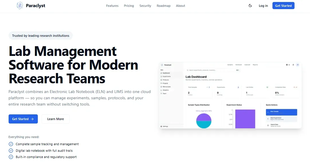 Paraclyst | Research Lab Management Platform preview 2