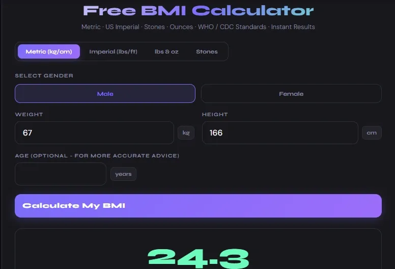 Free BMI Calculator preview 1