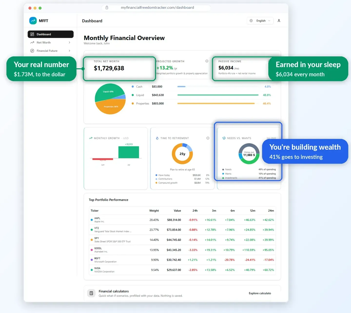 My Financial Freedom Tracker preview 1